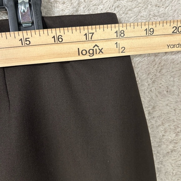 Ellen Tracy Skirt Size 14 Knee Length Brown Wool Work Business. School Girl - Picture 9 of 10